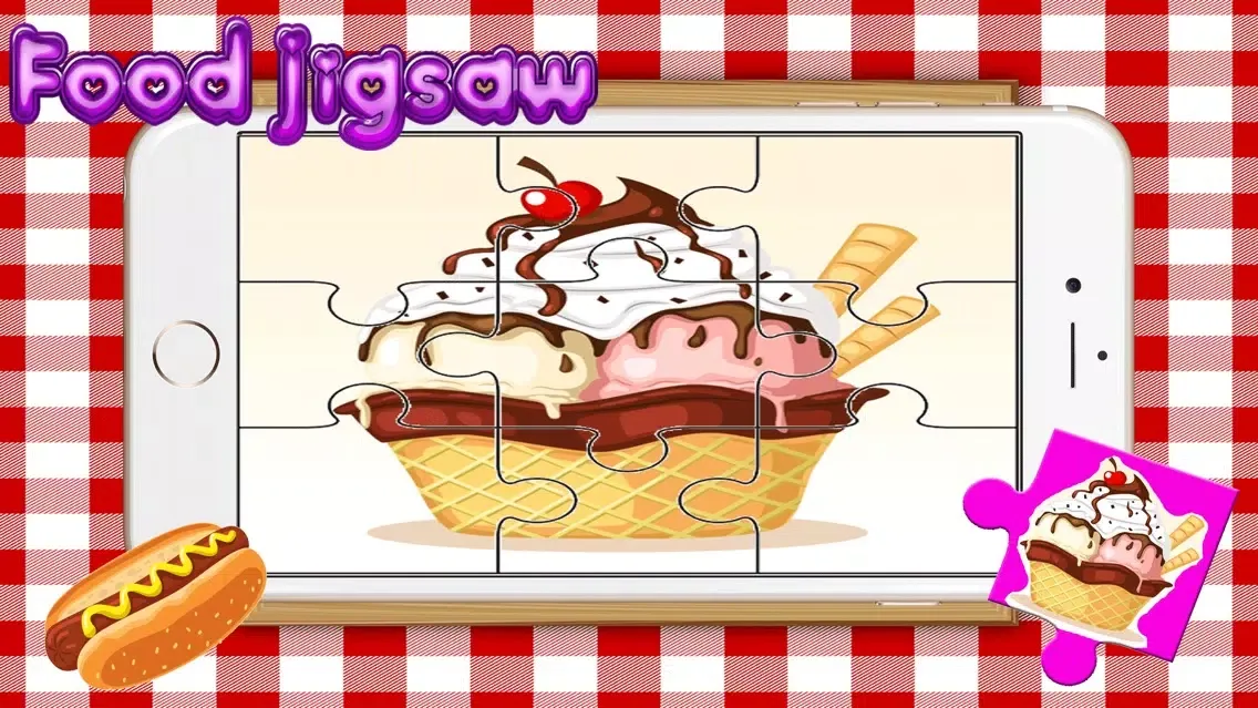 Capturas de tela do Food Yummy Puzzle for adults - Learning Fruit Jigsaw Puzzles games free for kid Toddler and preschool