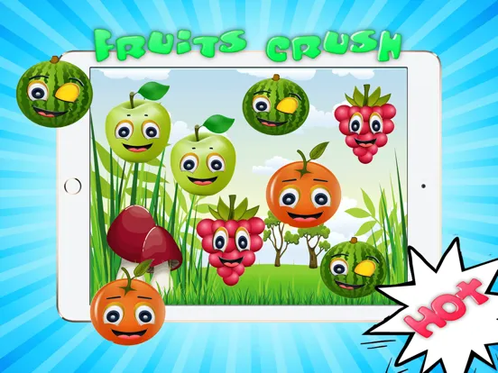 Screenshot di Fruit Crush Bump - puzzle match 3 fruit for kids iPad 