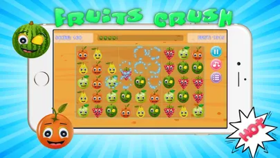 Screenshot di Fruit Crush Bump - puzzle match 3 fruit for kids
