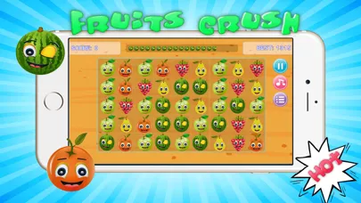 Screenshot di Fruit Crush Bump - puzzle match 3 fruit for kids