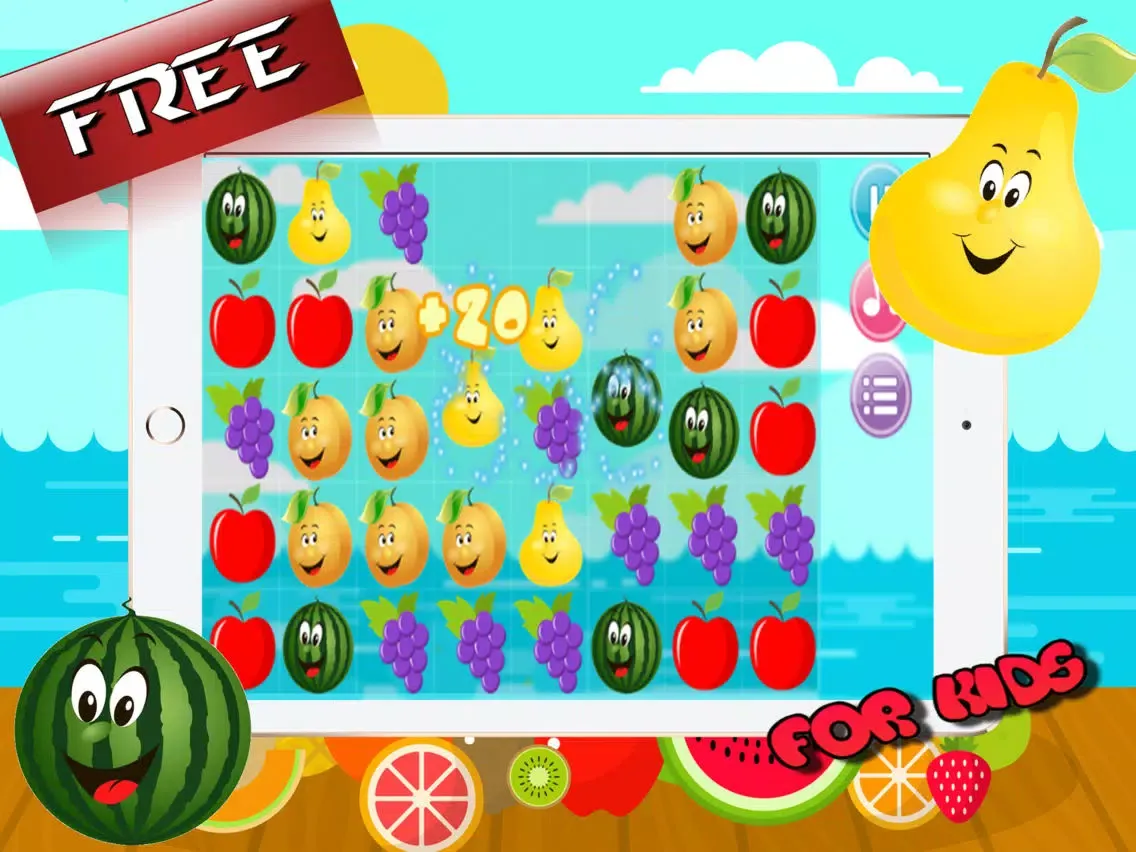 تصاویر swipe fruit garden land fruit link 3 hd ages 8-11 iPad 