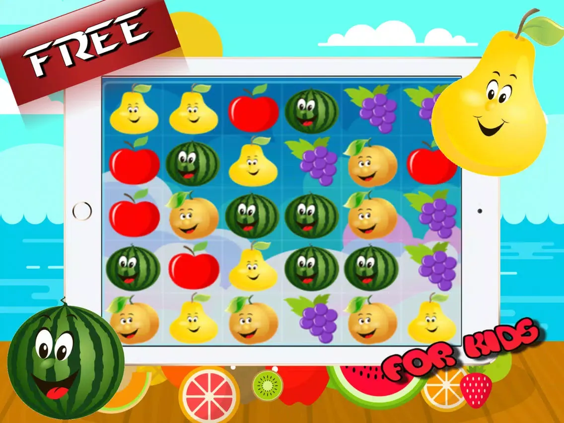 تصاویر swipe fruit garden land fruit link 3 hd ages 8-11 iPad 