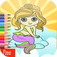 mermaid little princess printable coloring pages:cute drawings free mermaid little princess printable coloring pages:cute drawings free