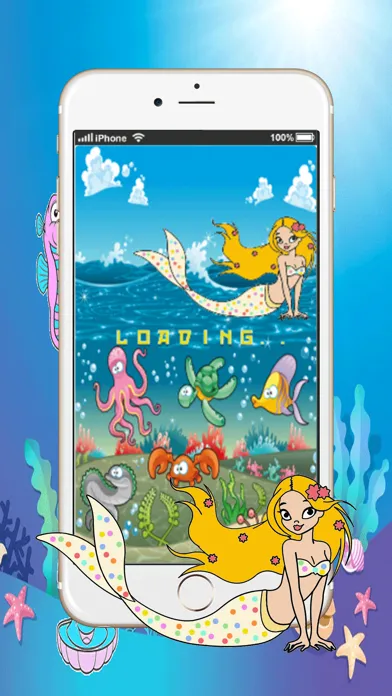 Ảnh chụp màn hình của mermaid little princess printable coloring pages:cute drawings free