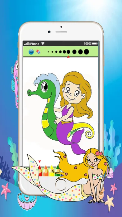 Ảnh chụp màn hình của mermaid little princess printable coloring pages:cute drawings free