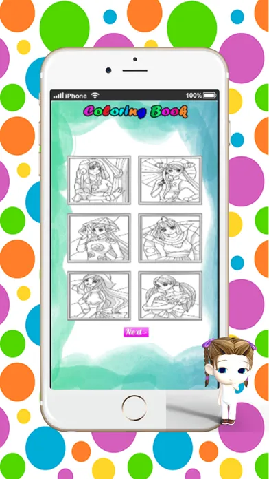 Zrzuty ekranu Cute Princess Drawing Coloring Book :  Caricature Art Ideas pages for kids