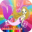 Mermaid Princess magical girl coloring pages:free printable Mermaid Princess magical girl coloring pages:free printable