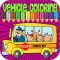 coloring book school bus  & drawings trucks