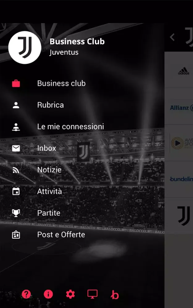 Capturas de tela do Juventus Business Club