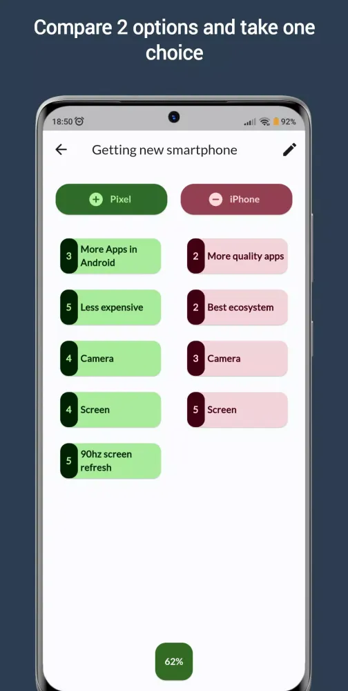 Decision Maker Pros & Cons AI Ekran Görüntüleri