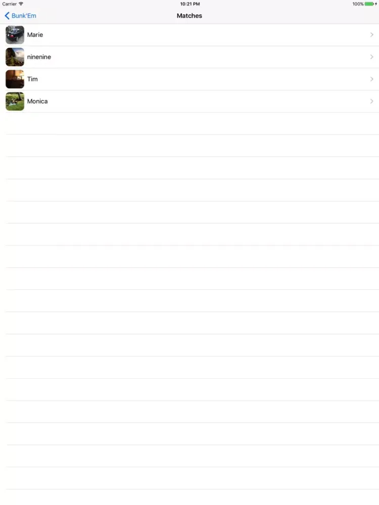 Tangkapan layar Bunk'em iPad 