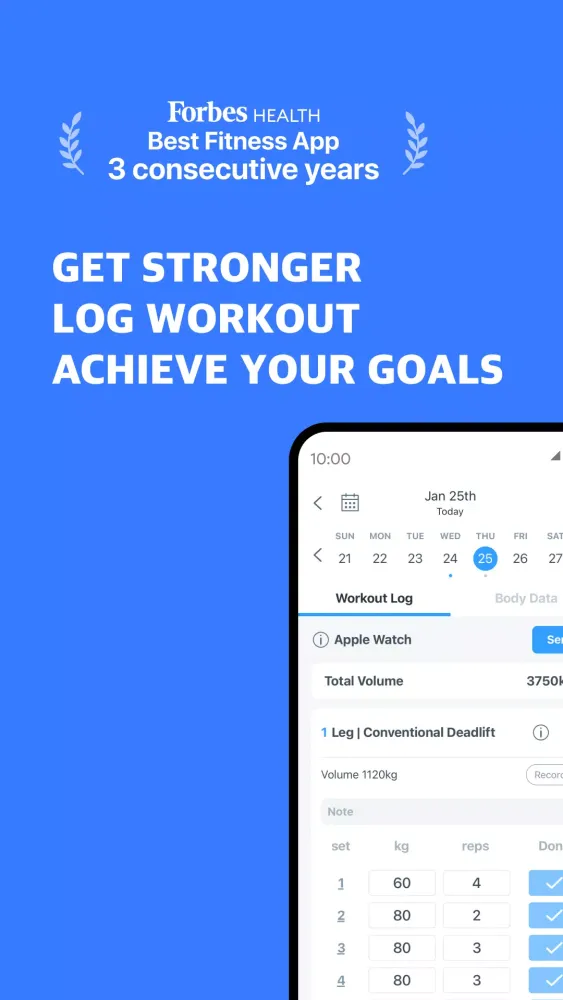 Capturas de tela do Burn.Fit - Workout Plan & Log