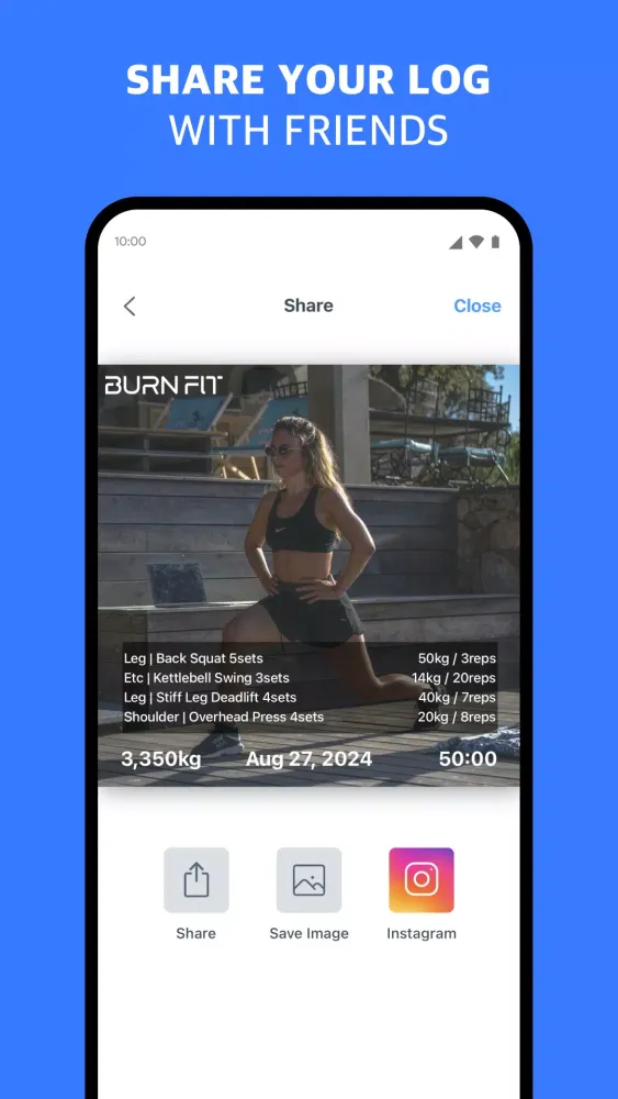 Capturas de tela do Burn.Fit - Workout Plan & Log