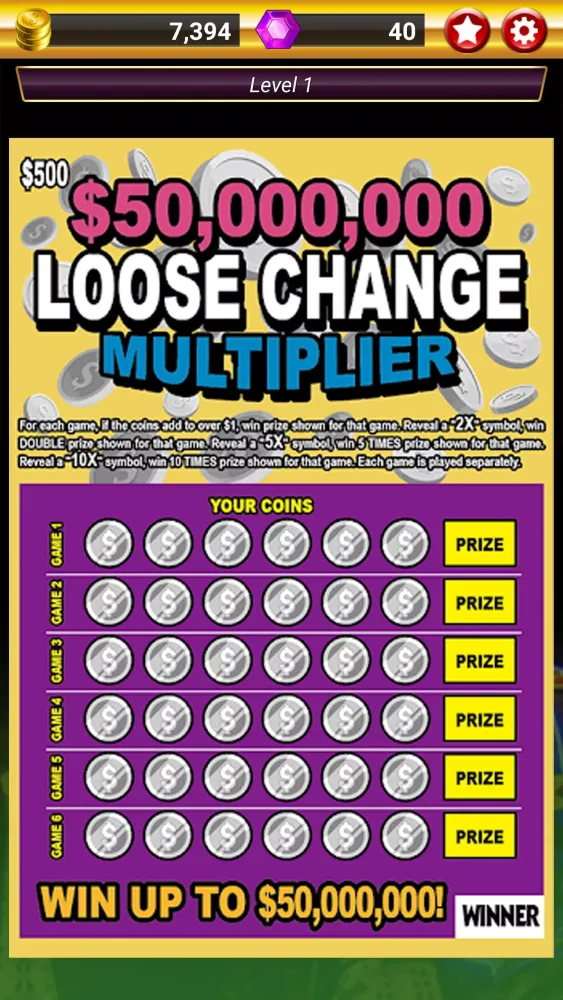 Tangkapan skrin Lotto Scratch – Las Vegas