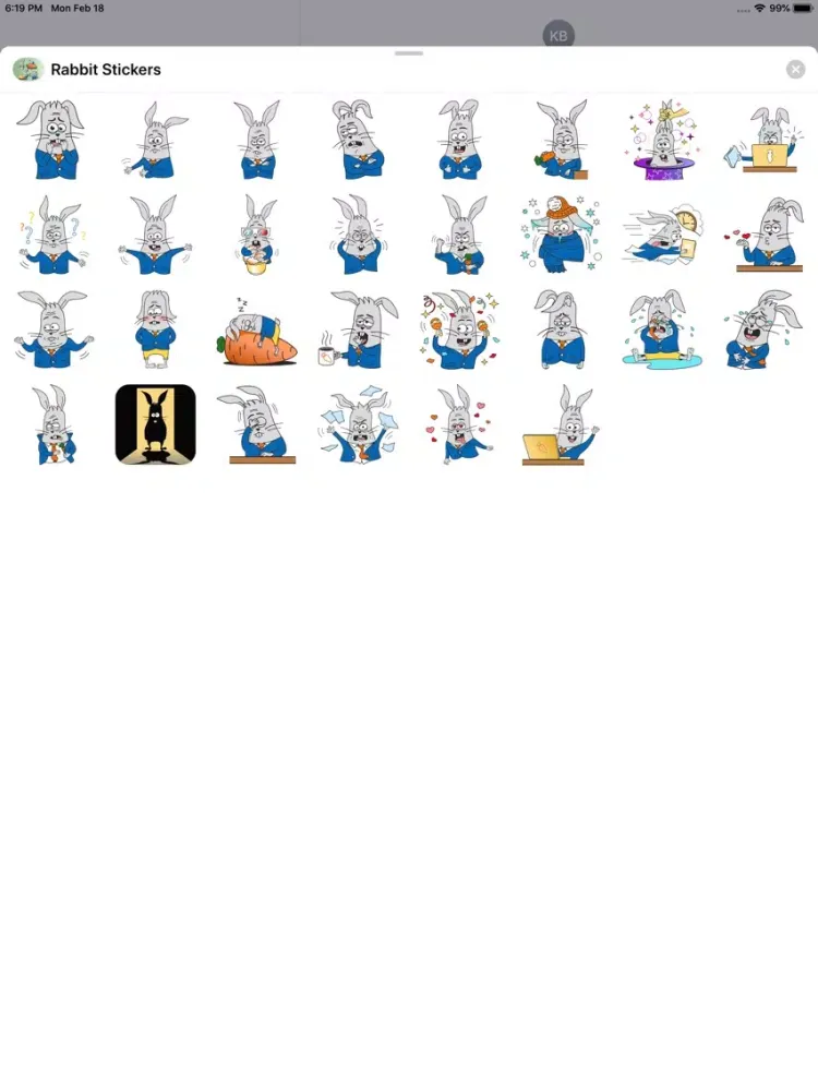 Tangkapan skrin Rabbit Stickers - Bunny Emojis iPad 