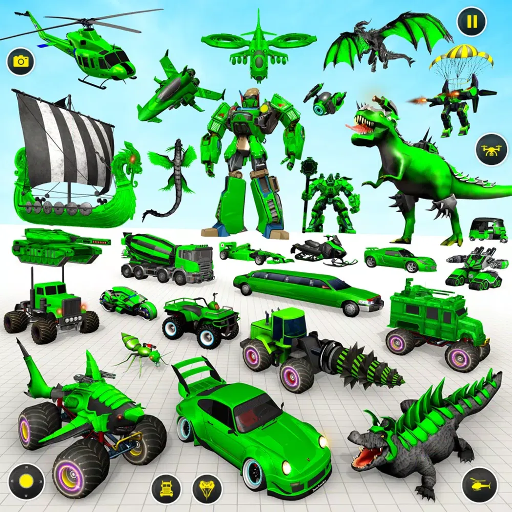 Heli Robot Car Game:Robot Game Screenshots