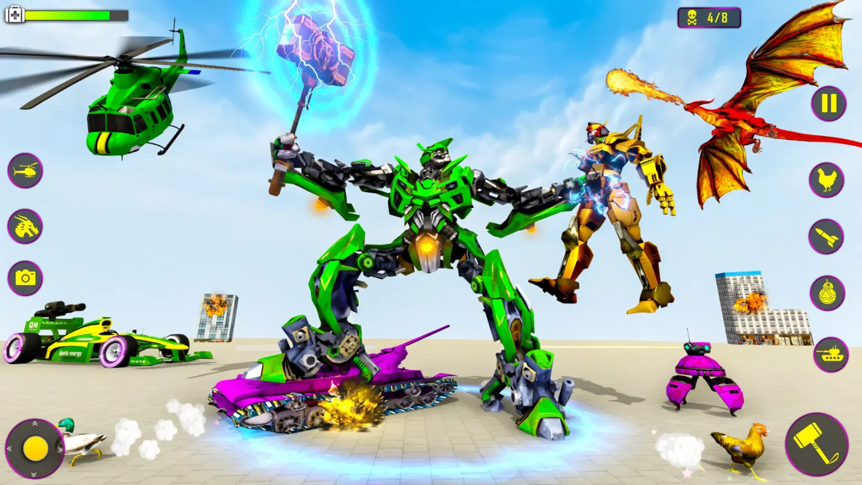 Heli Robot Car Game:Robot Game Screenshots
