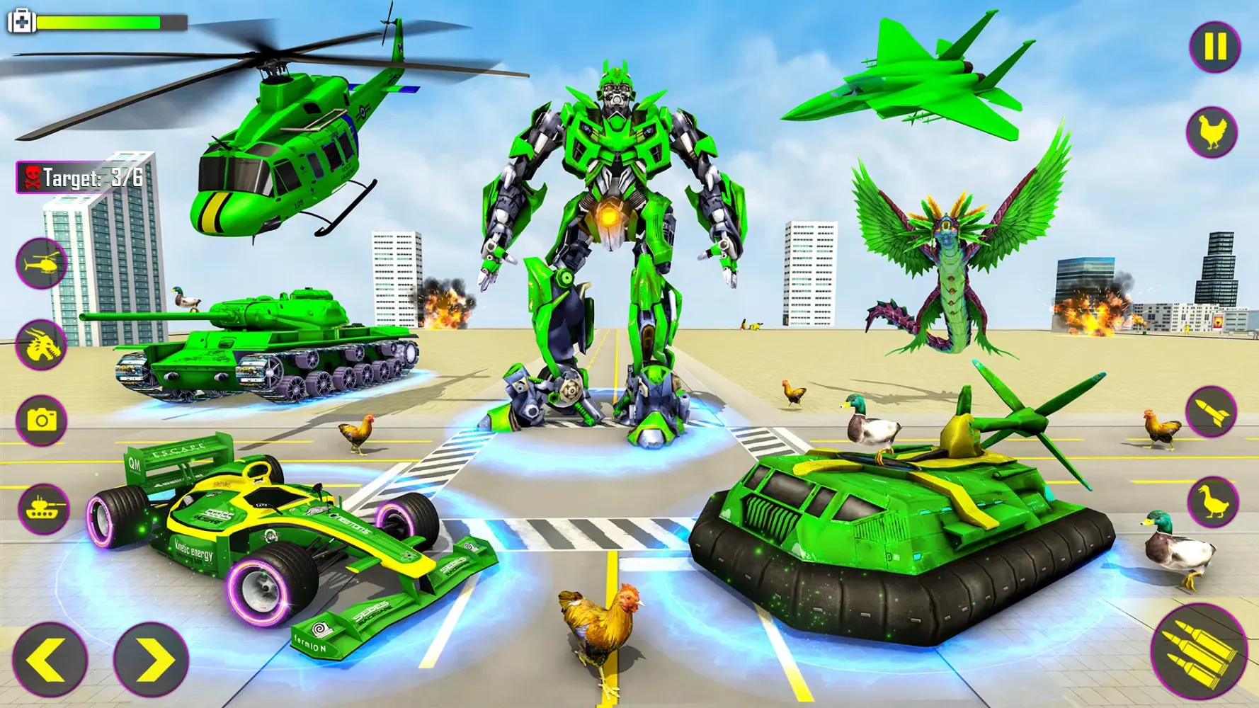 Heli Robot Car Game:Robot Game Screenshots