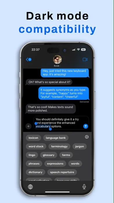 Thesaurus Synonyms AI Keyboard Screenshots