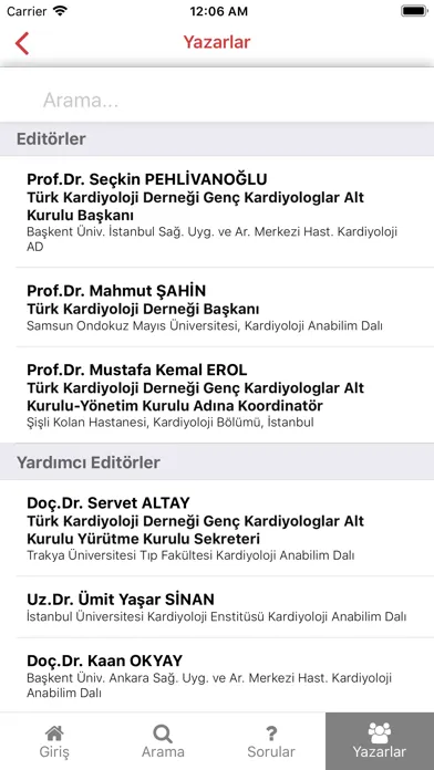 Capturas de tela do Kardiyoloji Konsültasyon