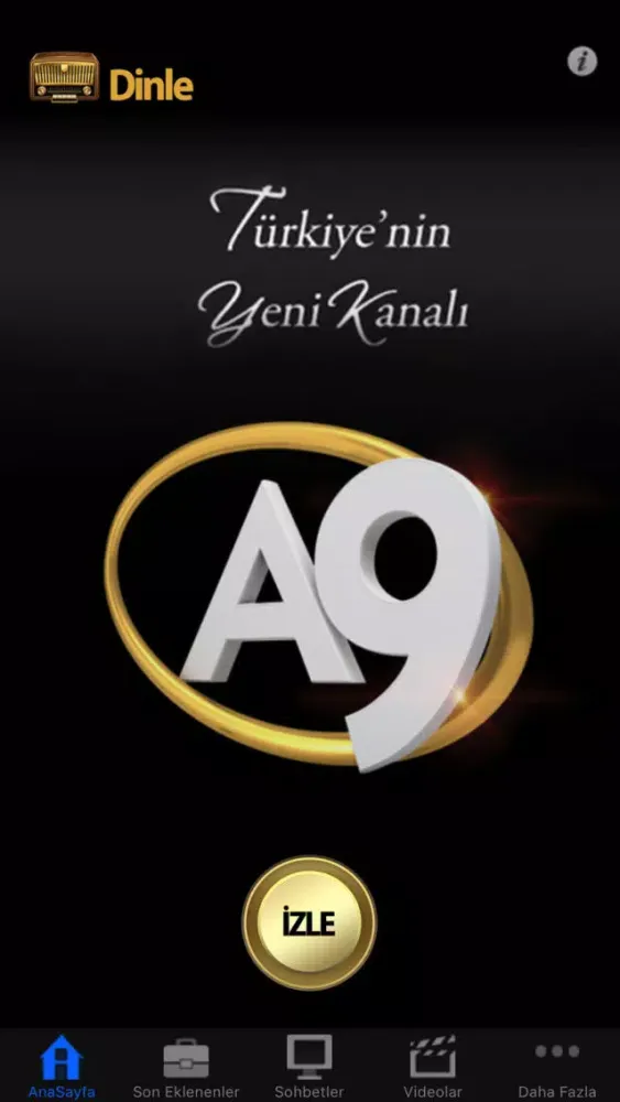 Capturas de tela do A9 TV