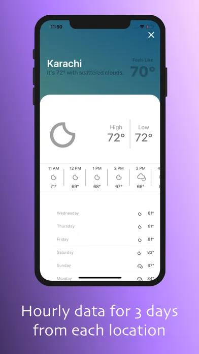 Captures d'écran de Sleek Weather App
