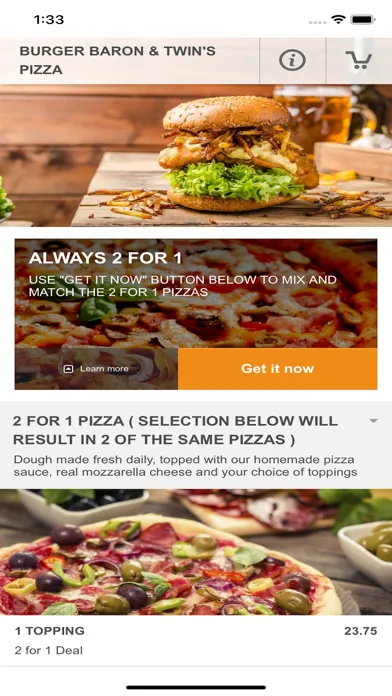 Burger Baron & Twin's Pizza Screenshots