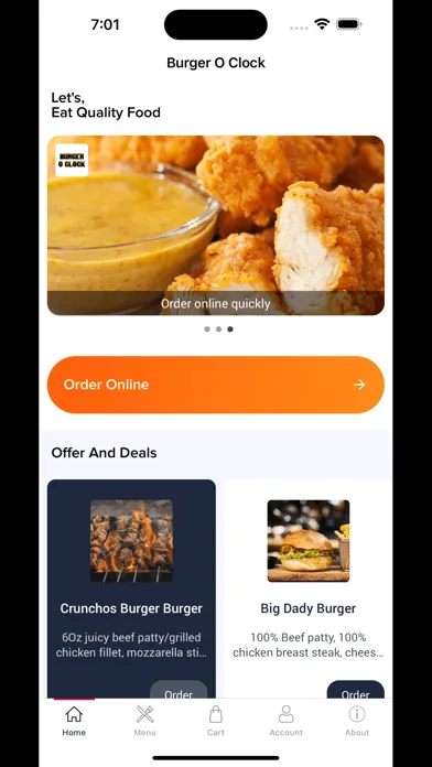Скриншоты Burger O Clock-Order Online
