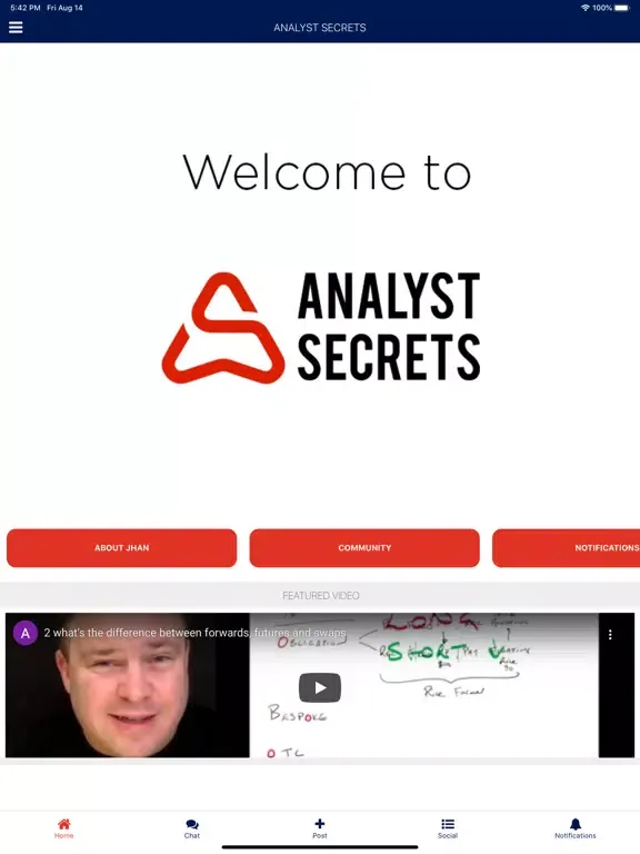 Analyst Secrets iPad  سکرین شاٹس