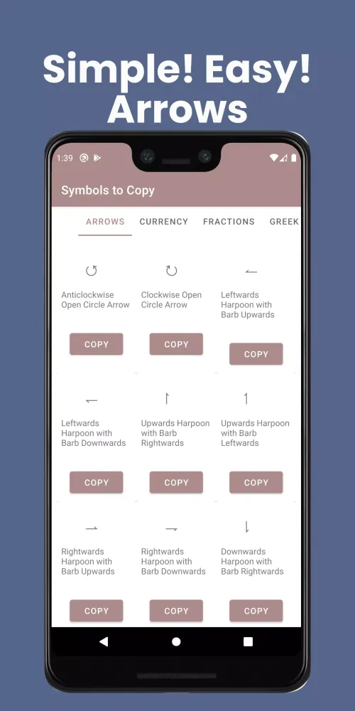 Symbols Copy and Paste Screenshots