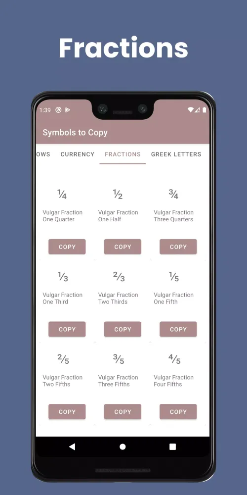 Symbols Copy and Paste Screenshots
