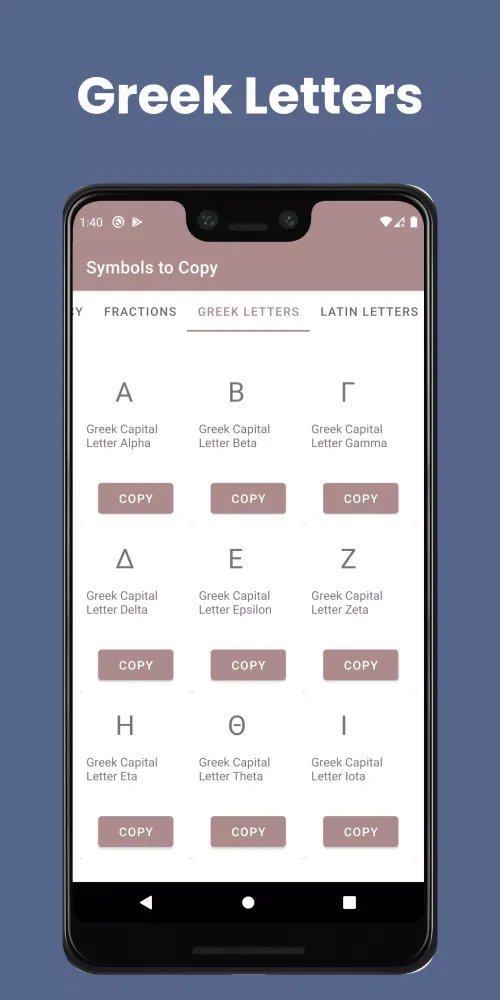 Symbols Copy and Paste Screenshots