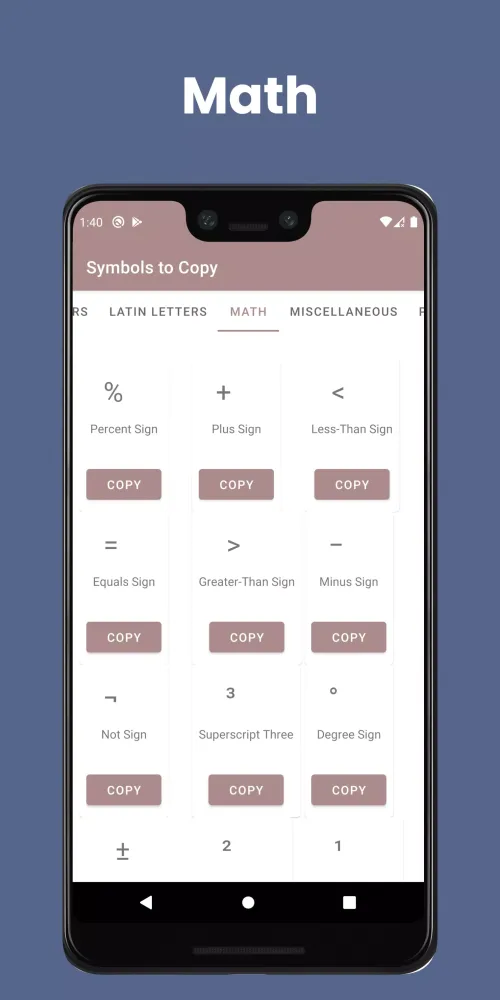 Symbols Copy and Paste Screenshots