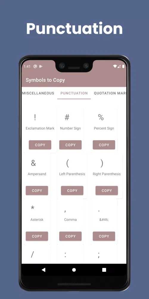 Symbols Copy and Paste Screenshots