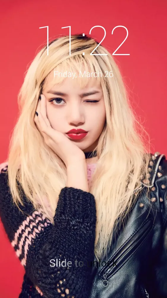 Captures d'écran de Lisa BlackPink Lock Screen