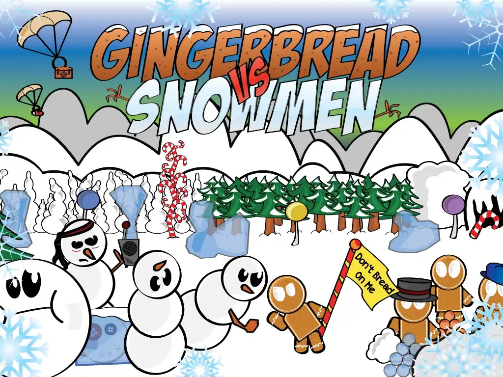 Tangkapan layar Gingerbread VS. Snowmen iPad 