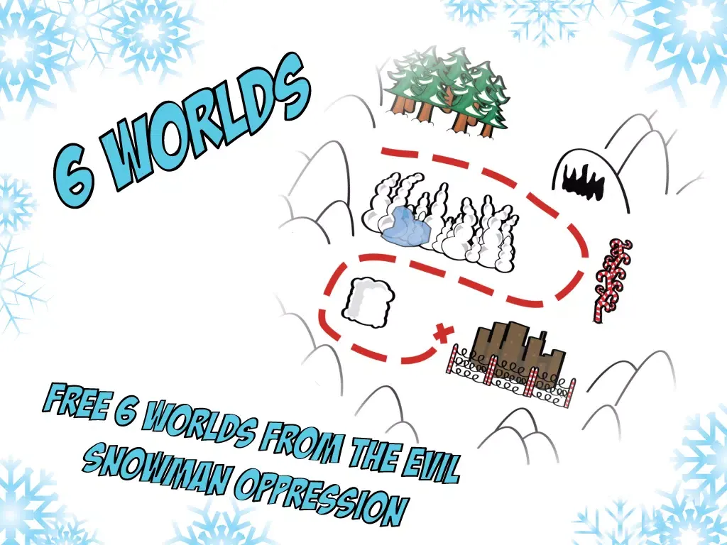 Tangkapan layar Gingerbread VS. Snowmen iPad 