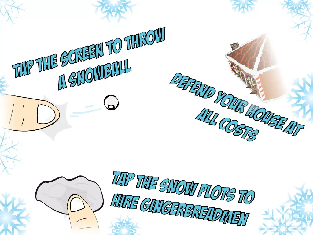 Tangkapan layar Gingerbread VS. Snowmen iPad 