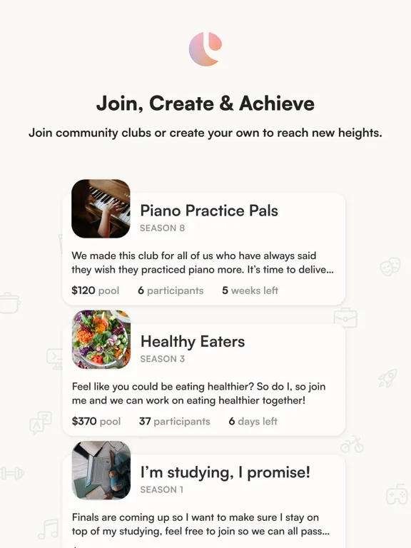 Clubs App: Change Your Life iPad  স্ক্রিনশট