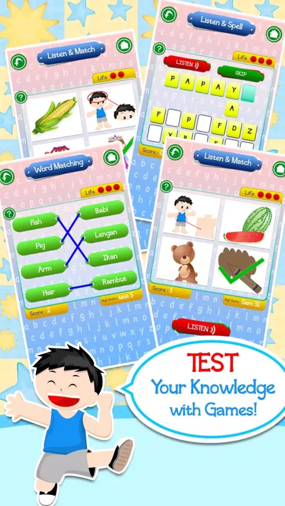 Indonesian-English Language for Kids سکرین شاٹس