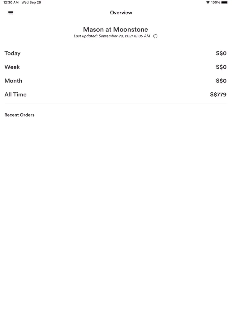 Capturas de tela do Burpple Merchant App iPad 