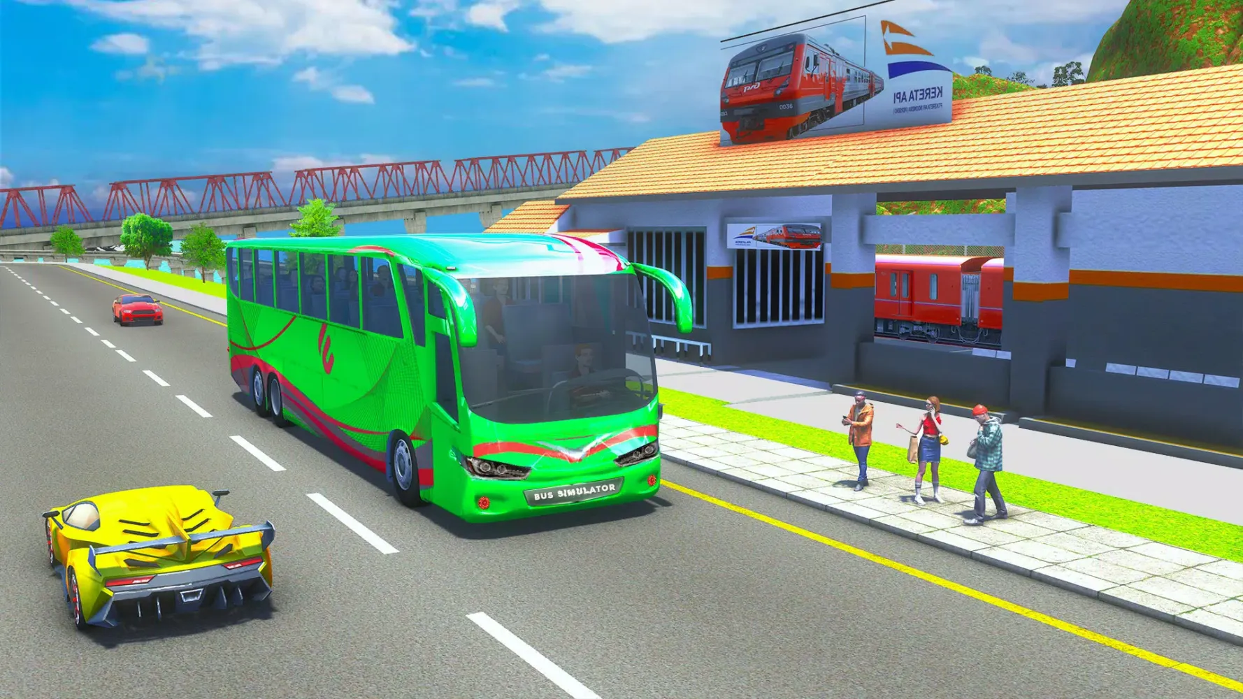 Capturas de tela do Us Bus Driving Games