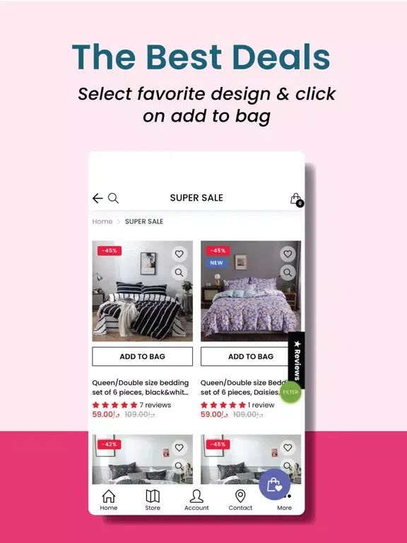 Tangkapan skrin BUSDEALS Home Decor Shopping iPad 