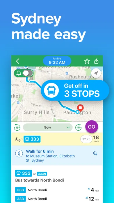 Screenshot di Sydney Transport: Bus & Rail