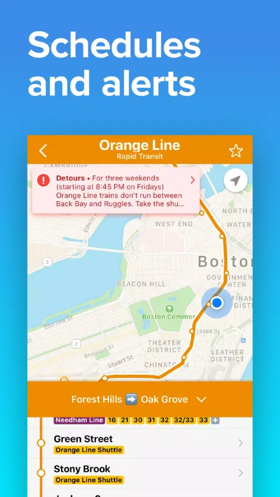 Boston Transit • MBTA T & Bus Ekran Görüntüleri