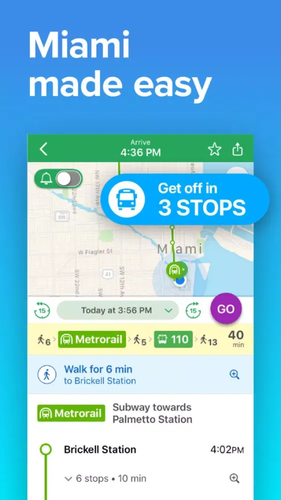 ภาพหน้าจอของ Miami-Dade Transit