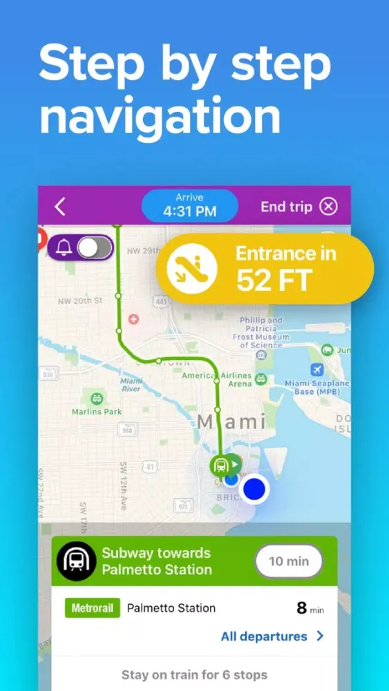 ภาพหน้าจอของ Miami-Dade Transit