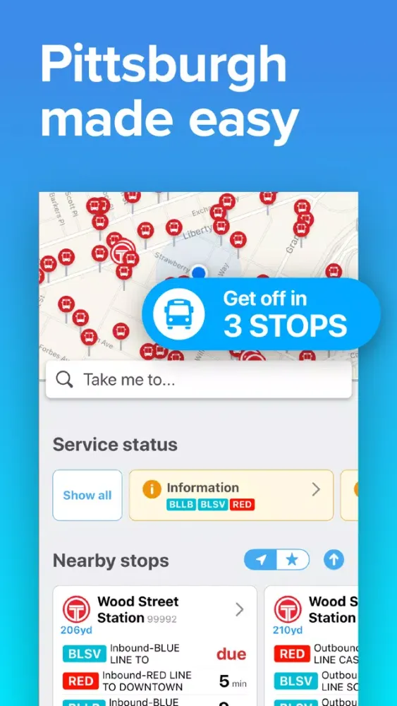 Ảnh chụp màn hình của Pittsburgh Transit • Bus Times