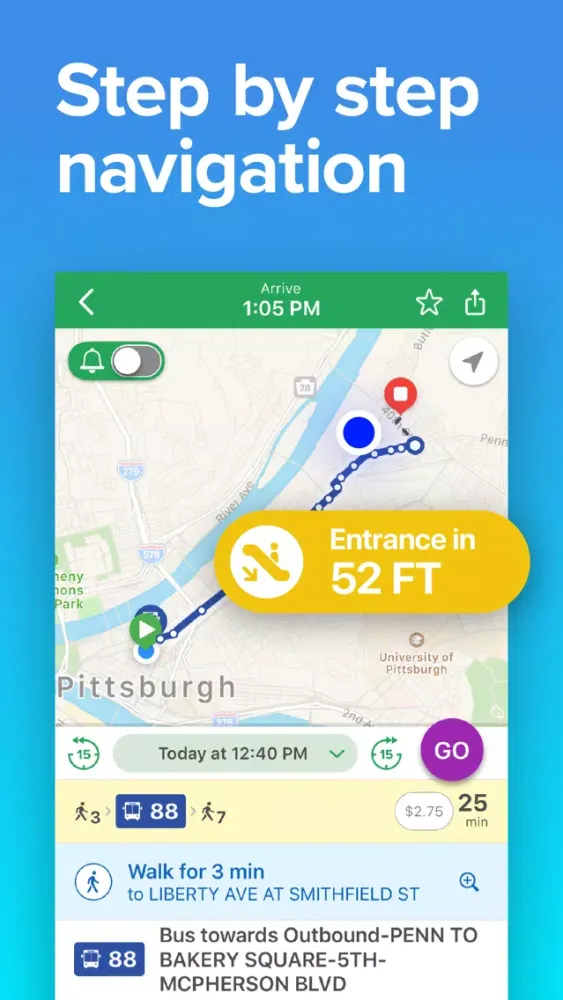Ảnh chụp màn hình của Pittsburgh Transit • Bus Times