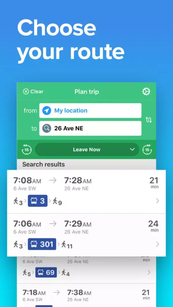 Zrzuty ekranu Calgary Total Transit